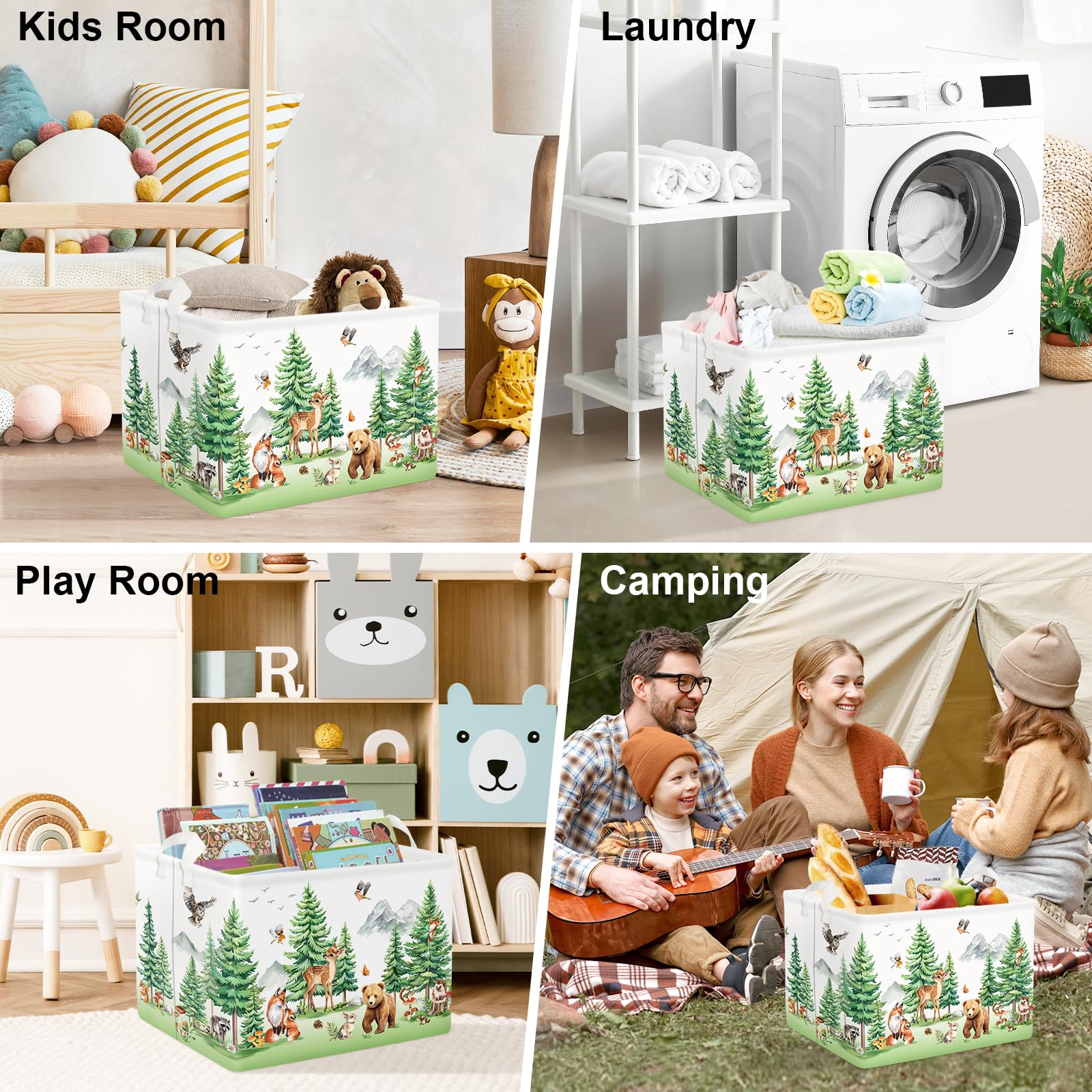 Clastyle Gift-Ready Nursery Basket with woodland scene makes a thoughtful present.