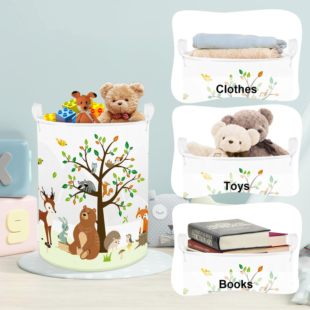 Clastyle hamper with handle and metal frame enables easy carrying and sturdy use.