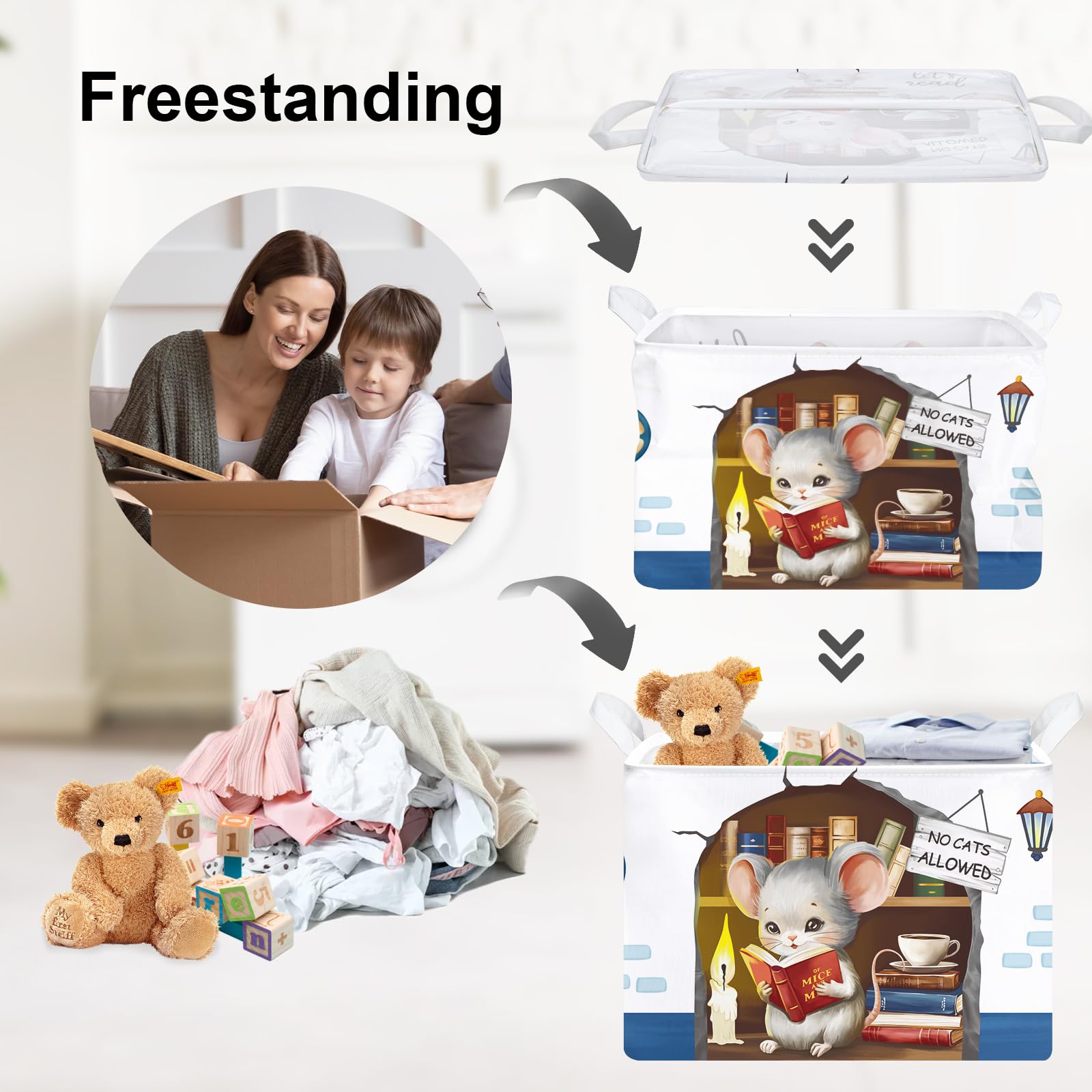 Clastyle kids room organization bin keeps clothes and toys neatly stored.