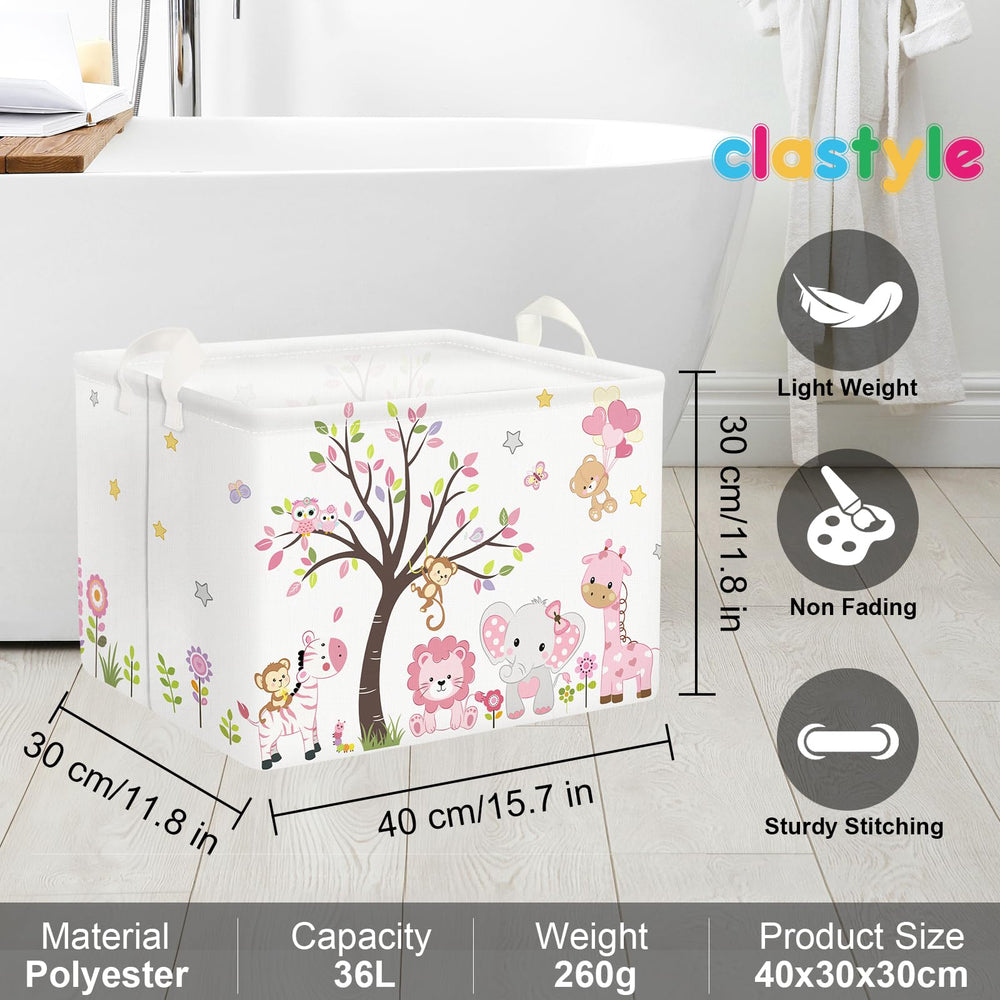 Clastyle kids room storage basket in use with toys and books