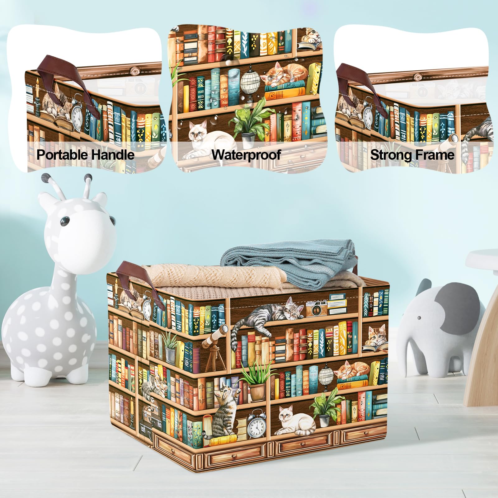 Clastyle Large 36L Storage Basket offering spacious organization for blankets and bulky items
