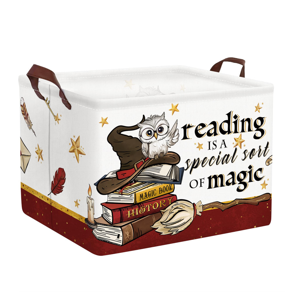 Clastyle Magic Nursery Basket with retro red hat and wand for playful storage.