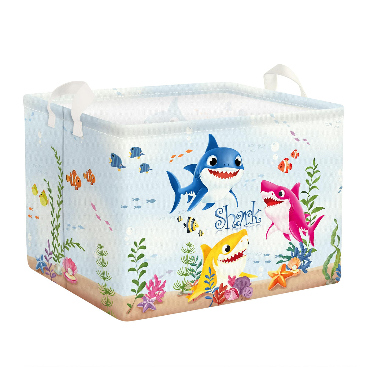 Clastyle Marine Animals Bubbles basket shark design for kid-friendly toy storage