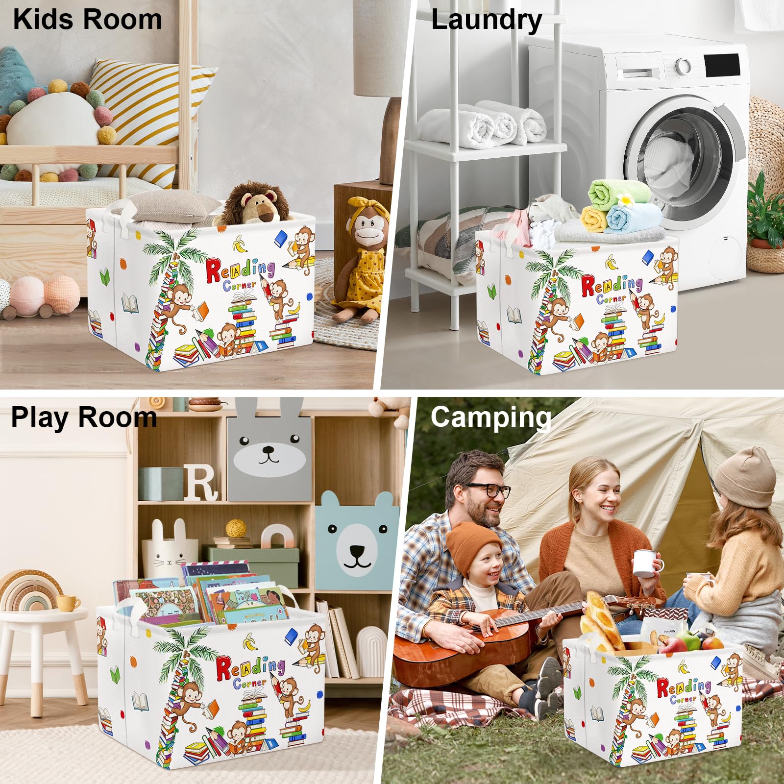 Clastyle multiroom storage basket use suitable for bathroom, bedroom, or classroom.