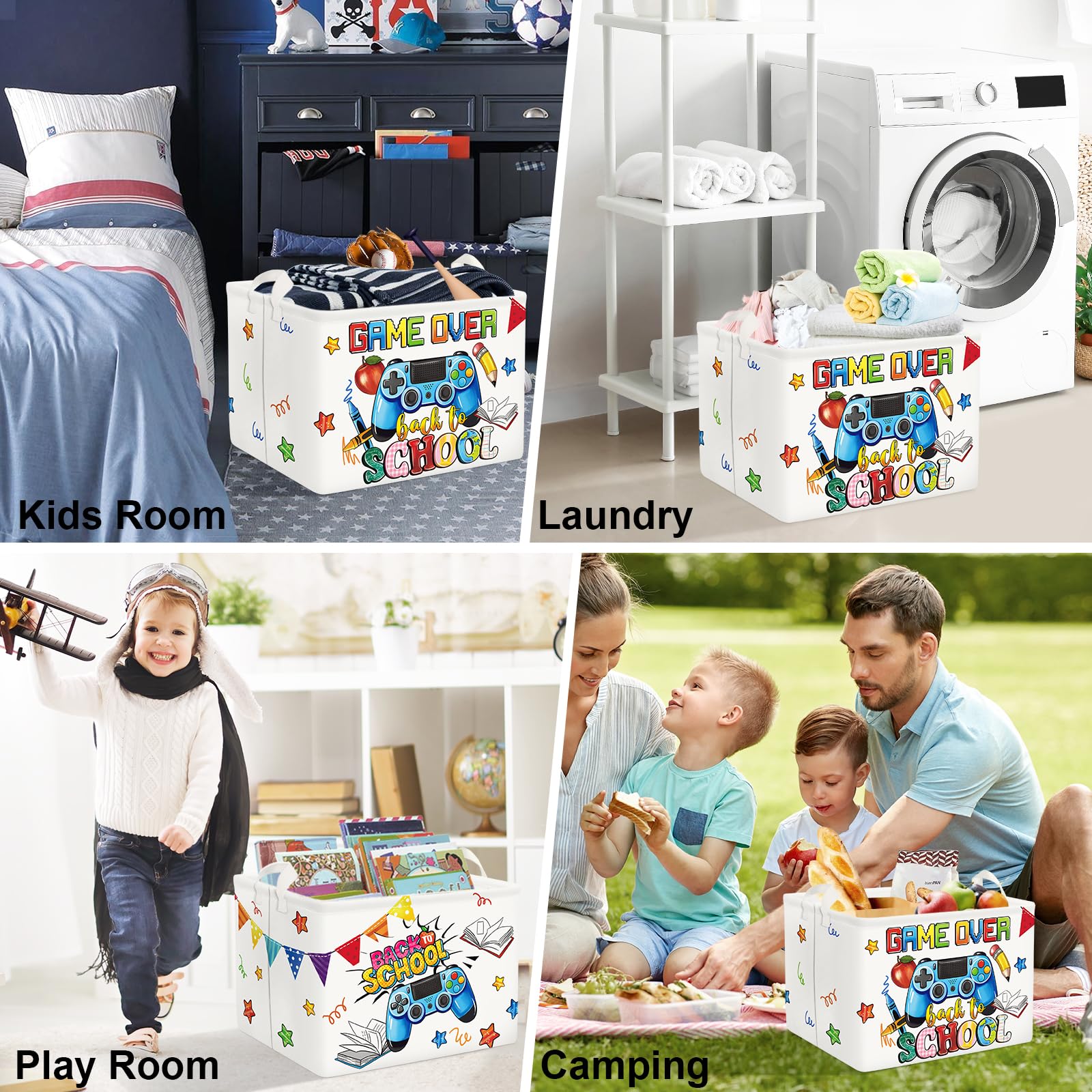 Clastyle Nursery decor-multiuse basket supports family organization in any room