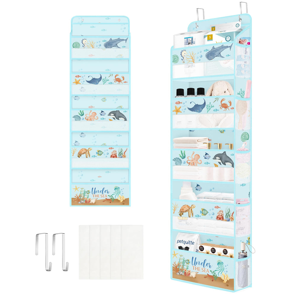 Clastyle Ocean Animals turtle door organizer keeps nursery toys neatly stored and accessible.