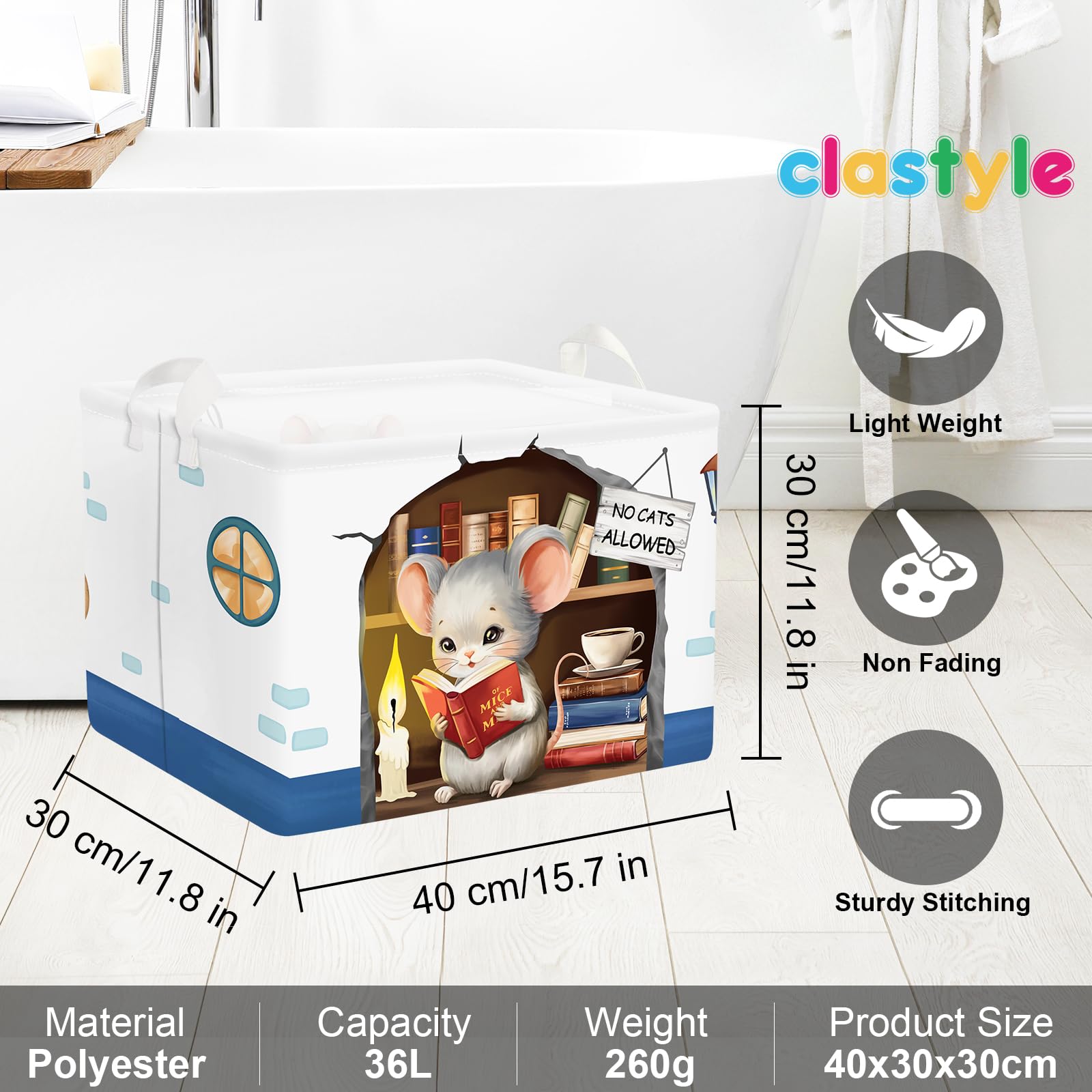 Clastyle basket with PE coating and handle for durable daily use.