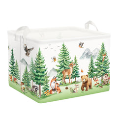 Clastyle Pine Forest Baby Laundry Hamper shows a spacious storage design for nursery organization.