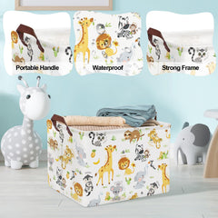 Clastyle nursery storage basket in kid friendly design for books and supplies.