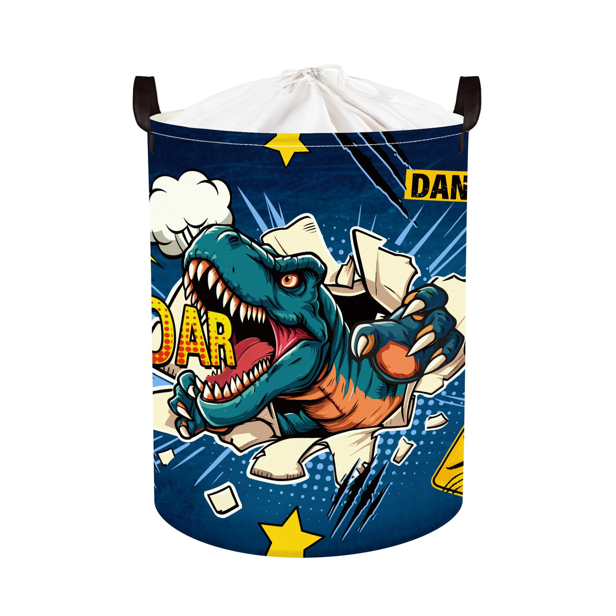 Clastyle roaring-dinosaur-basket front view ideal for kids toy storage and playtime organization