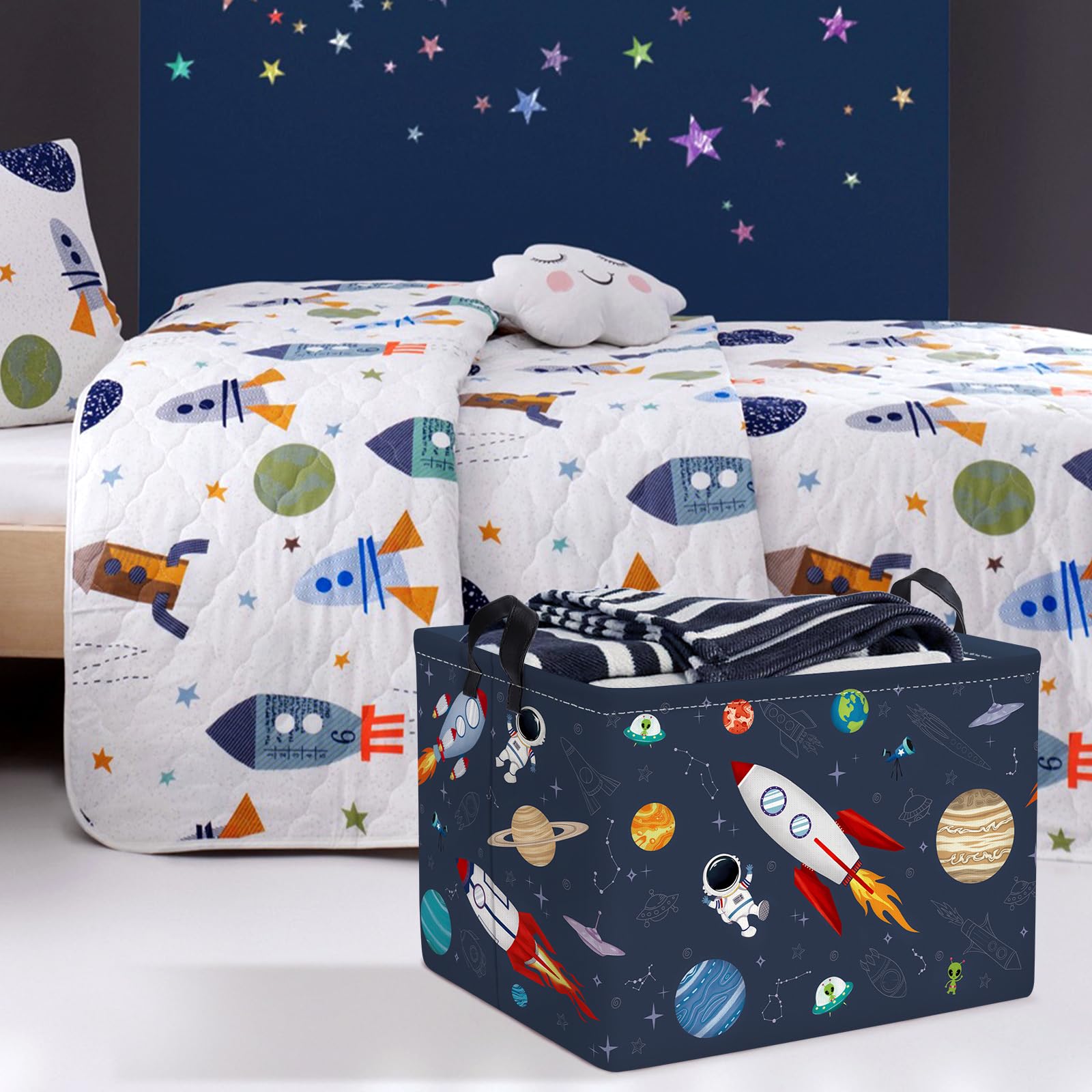 Clastyle Rocket Basket open view easy loading of toys and books
