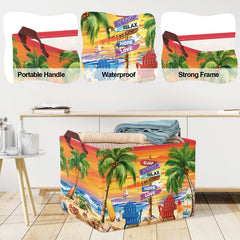Clastyle soft-sided basket for towels blankets and beach gear