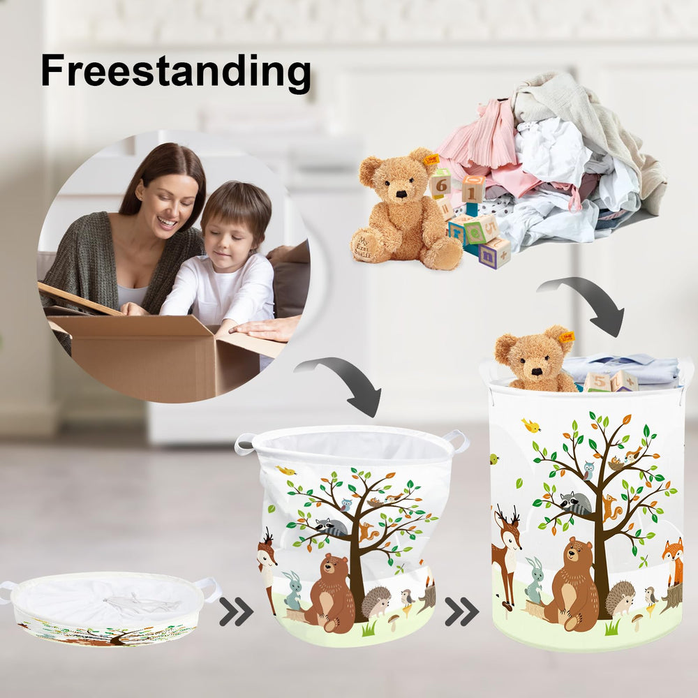Clastyle soft-sides collapsible hamper ideal for versatile toy and clothes storage.