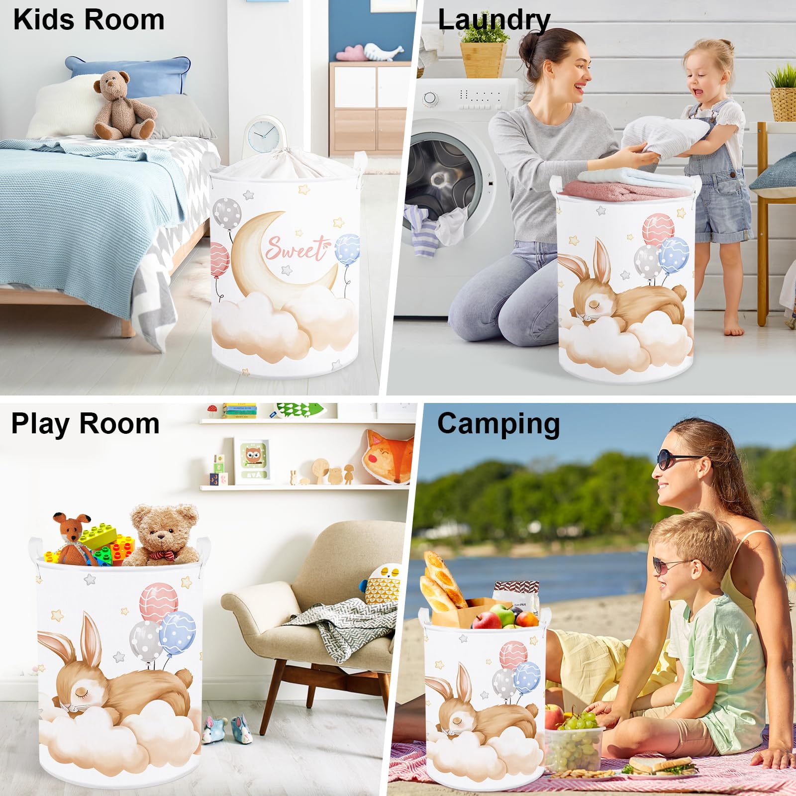 Clastyle Soft-sides hamper with drawstring for portable storage and travel.