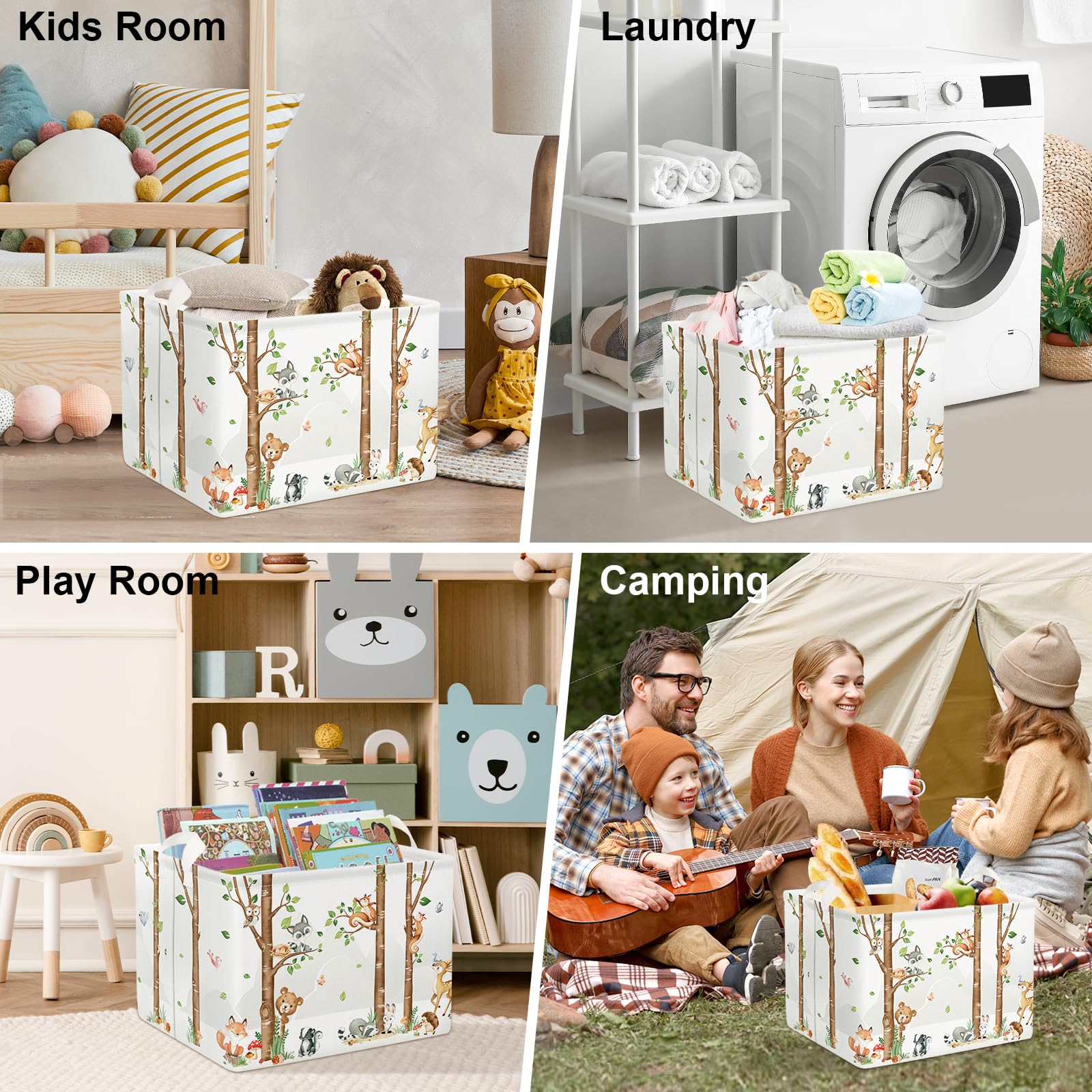 Clastyle soft-sided basket with handles for easy transport and playtime cleanup.