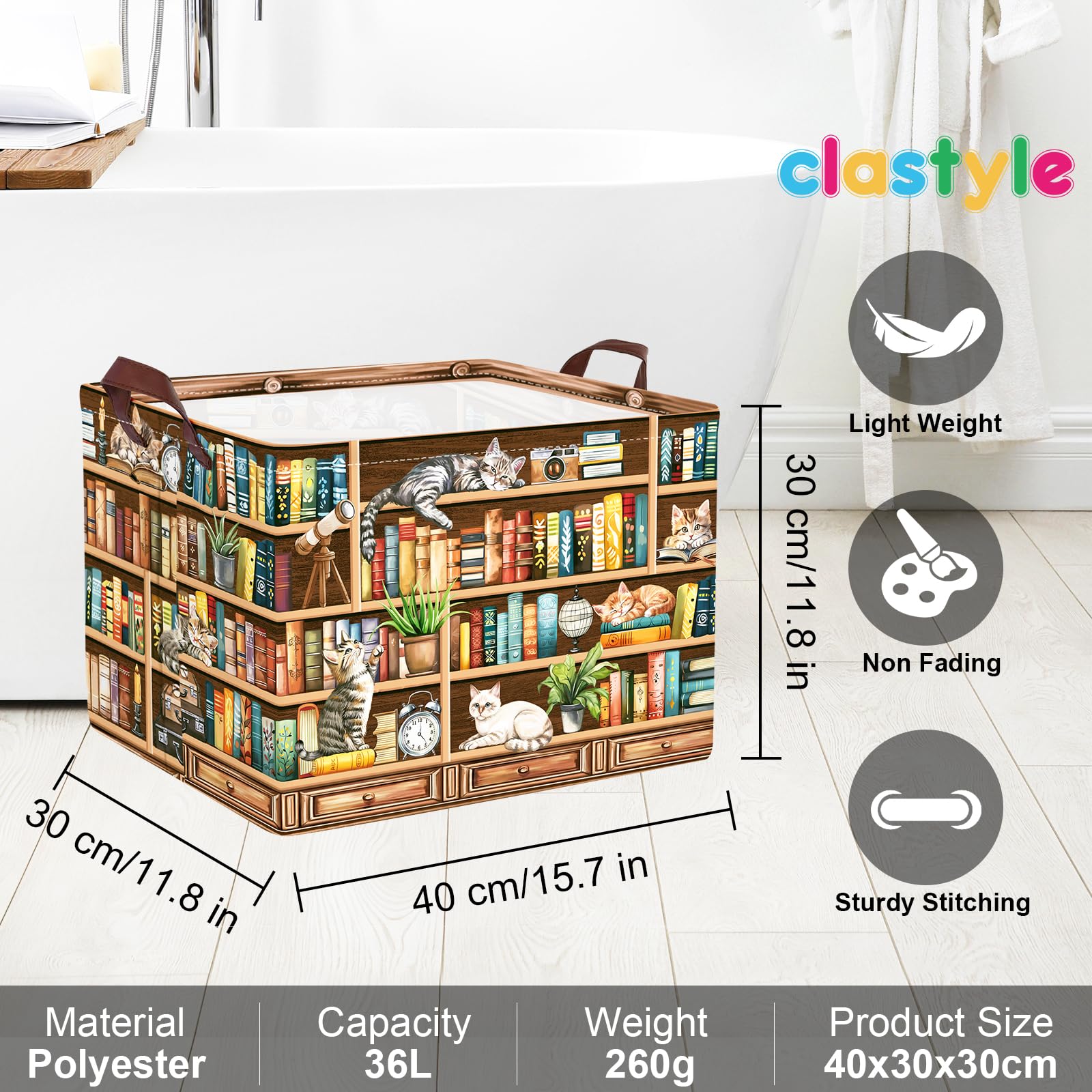 Clastyle Soft Sides Easy-Carry Basket easy to move around the house with flexible sides