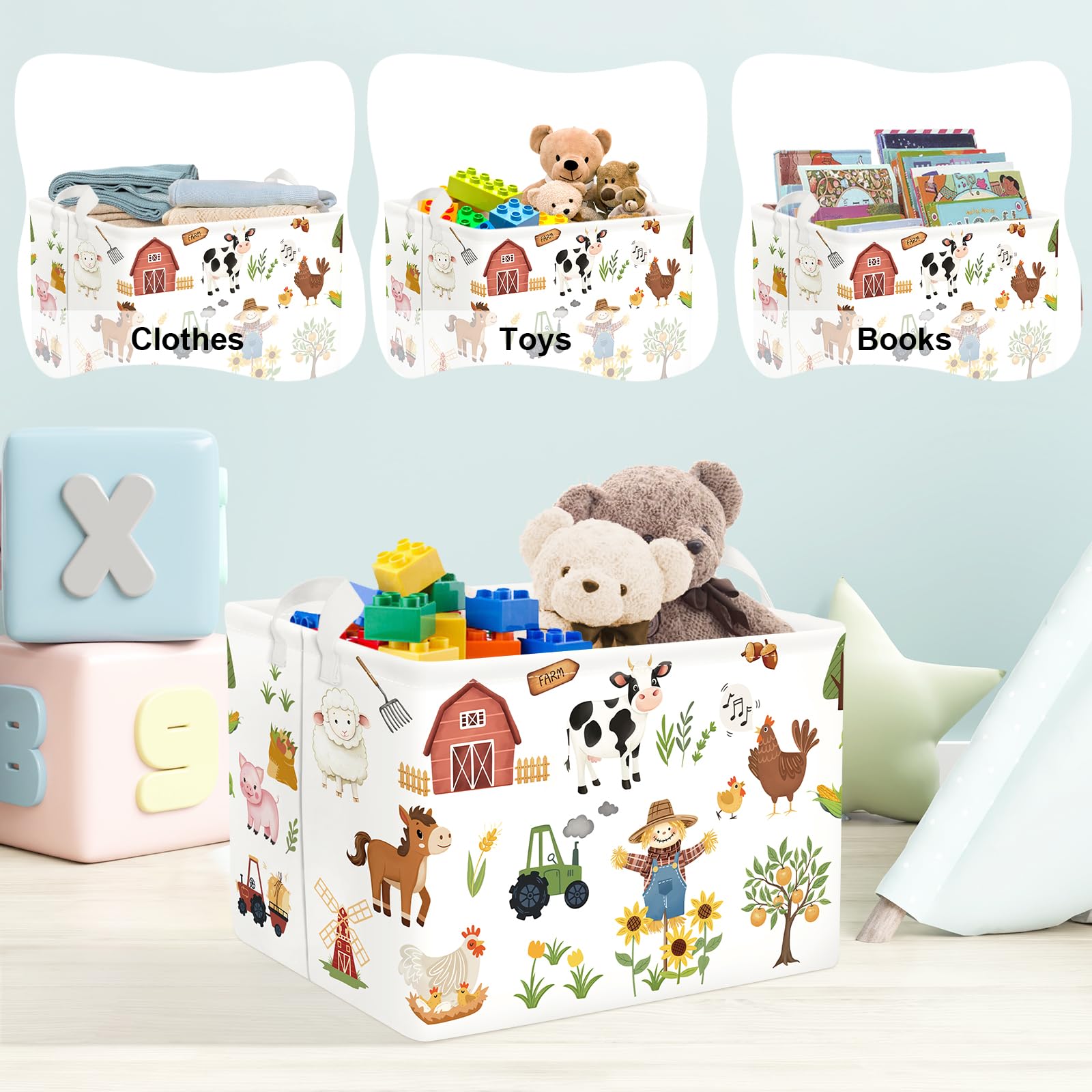 Clastyle soft-sides basket is toddler-friendly for easy carrying