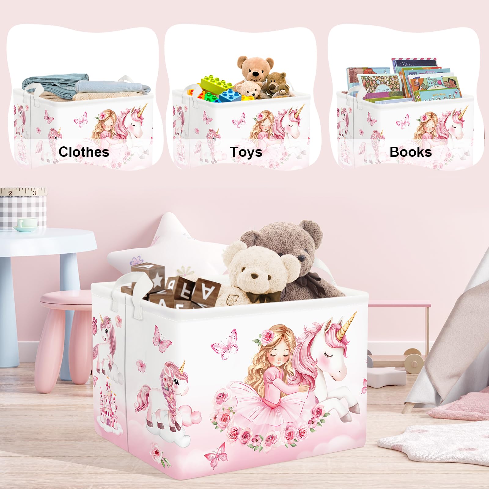 Clastyle unicorn gift basket great for birthdays and nurseries