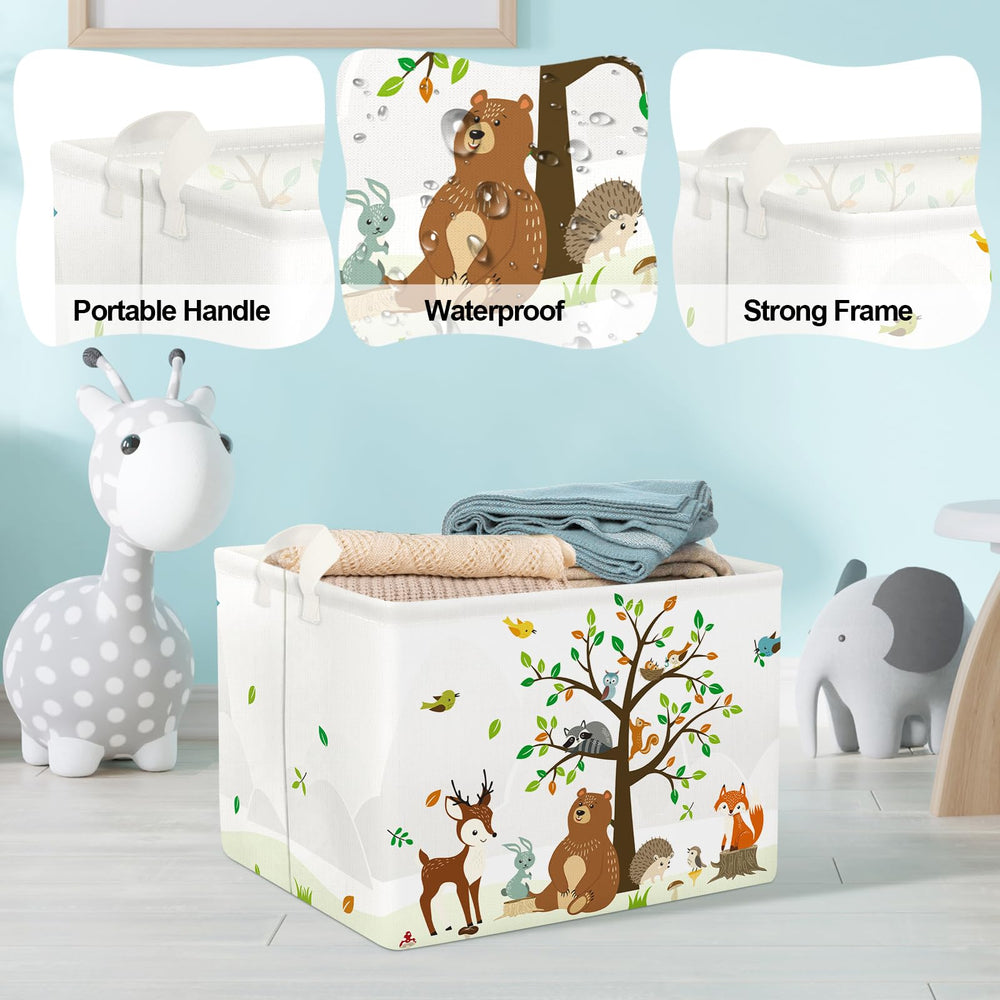 Clastyle Woodland Basket owl on branch for books and decor