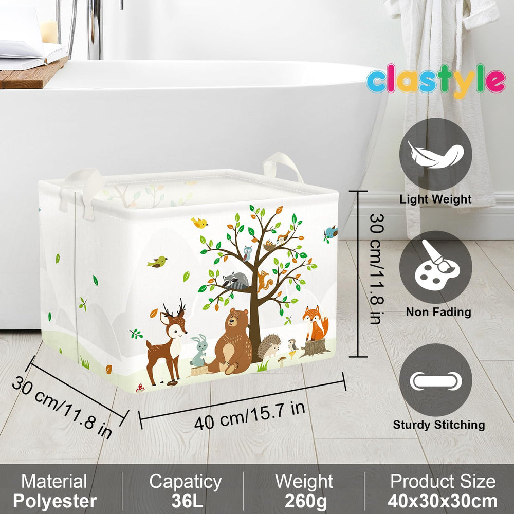 Clastyle Woodland Basket squirrels scene ideal for classroom storage