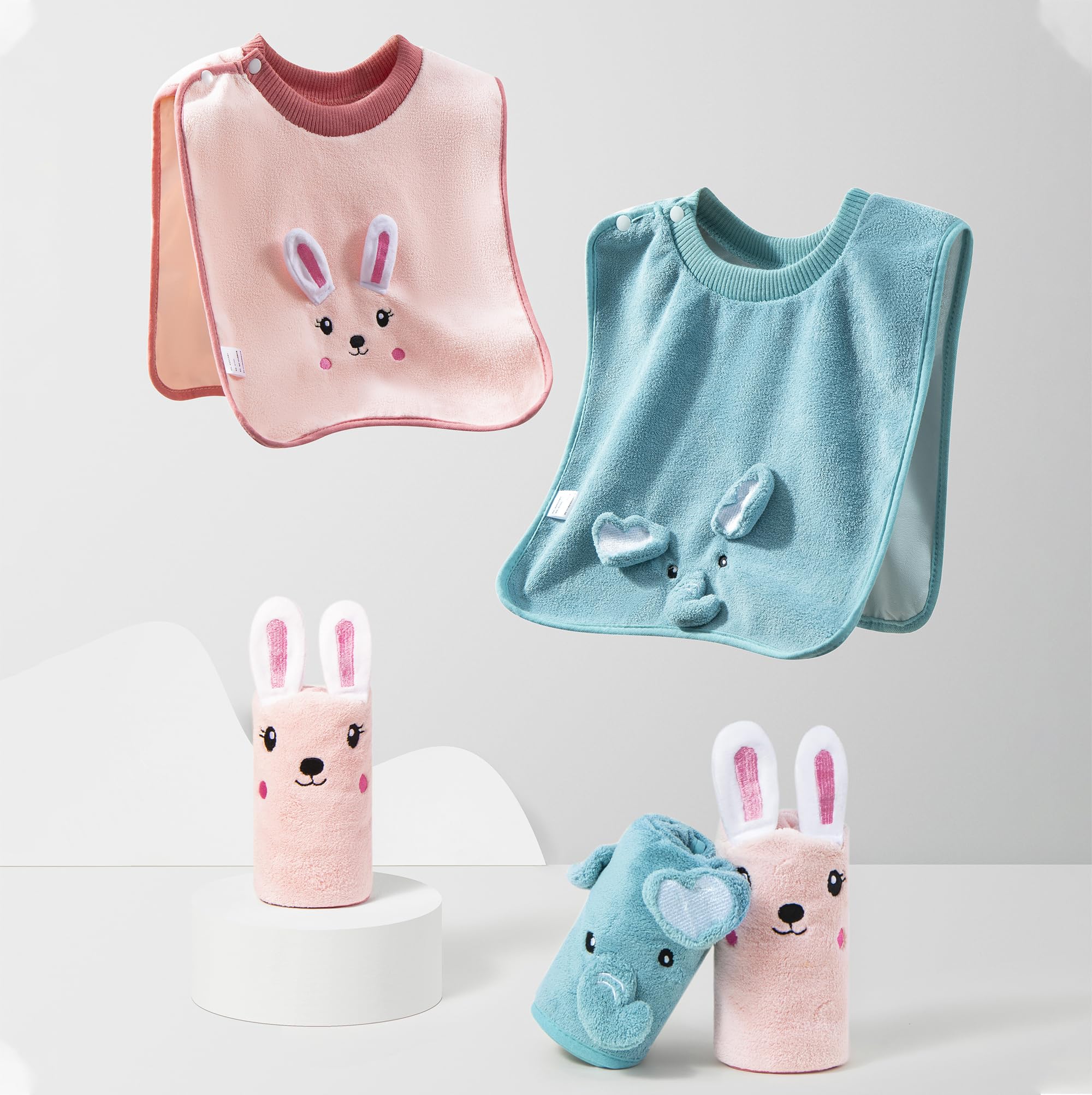 clberni baby bib large coverage protects shoulders during meals.