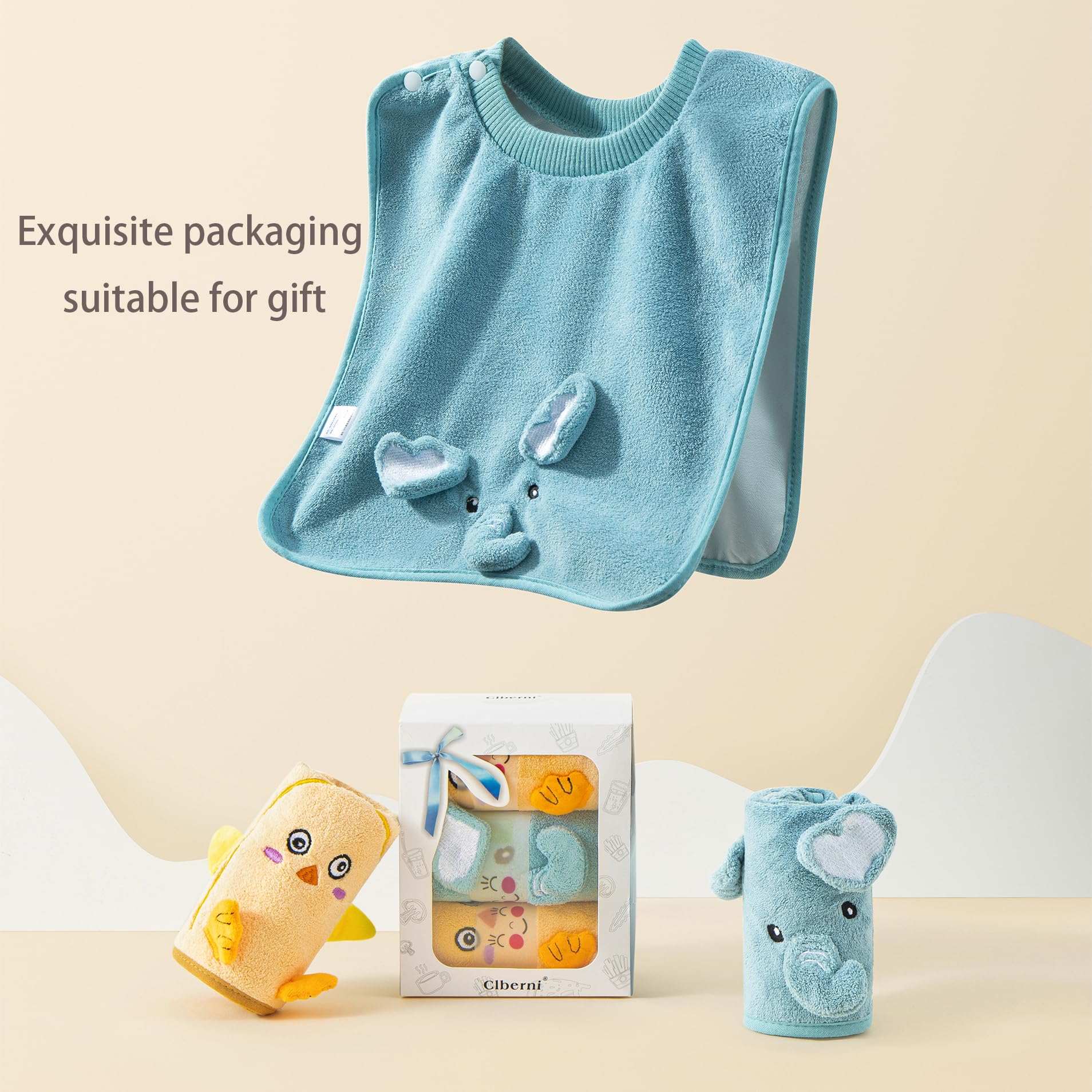 clberni three-dimensional chicken bib brightens daily feeds.