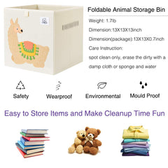 CLCROBD Alpaca toy box open top showcases interior space for clothes and blocks