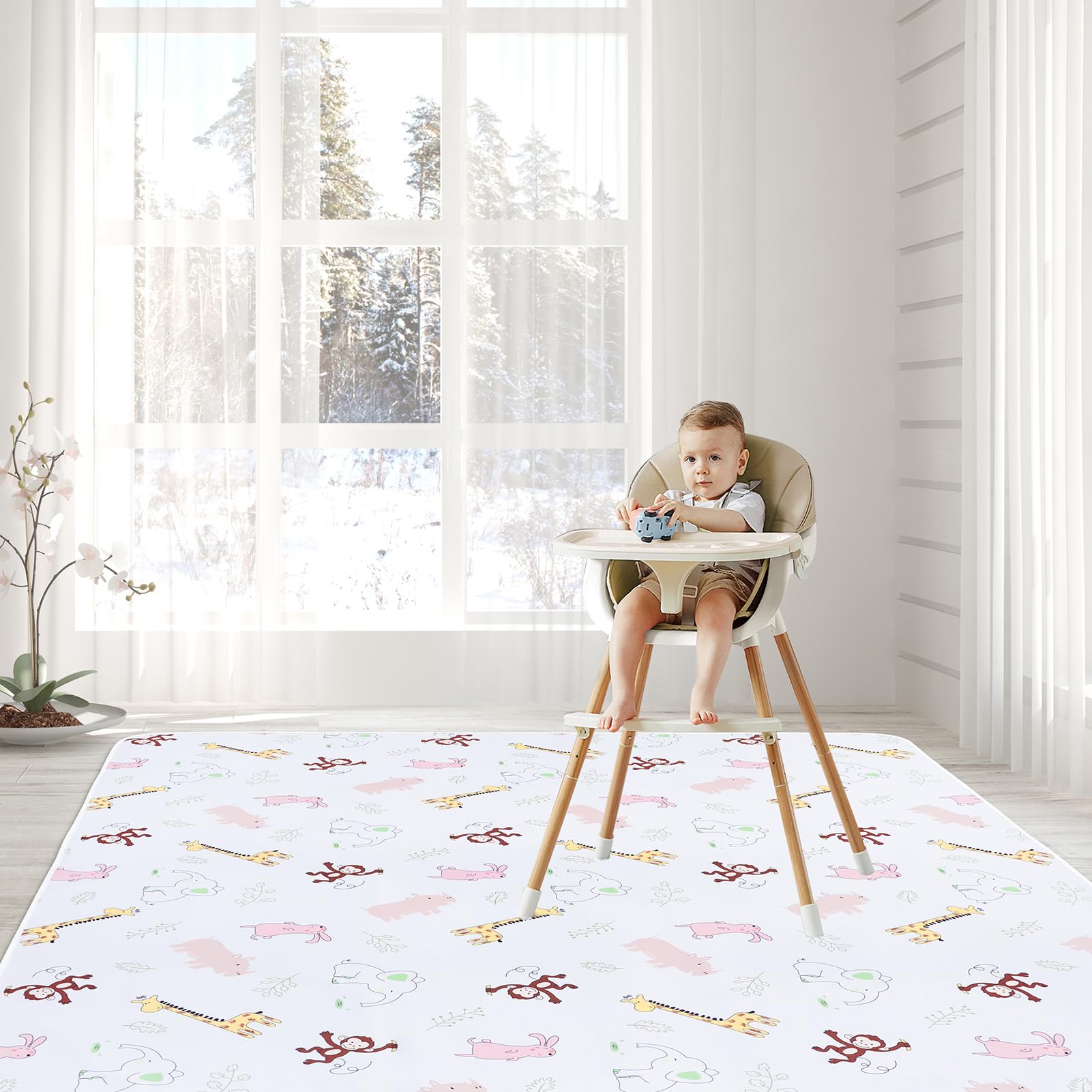 CLCROBD Baby Splat Mat serves as a washable tablecloth during play