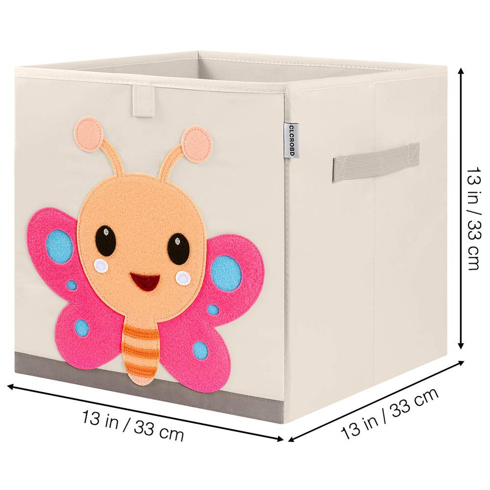 CLCROBD butterfly cube bin folded flat demonstrates space-saving storage for tight spaces.