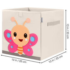 CLCROBD butterfly cube bin folded flat demonstrates space-saving storage for tight spaces.