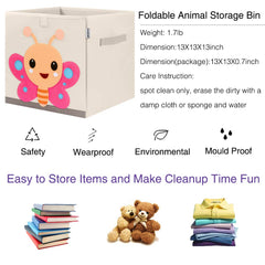 CLCROBD butterfly cube bin open top showcases quick access to toys and books.