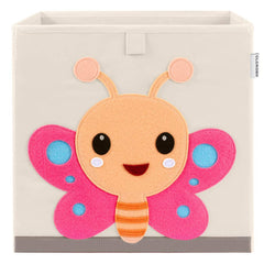 CLCROBD butterfly cube bin side view highlights strong handles for easy transport.