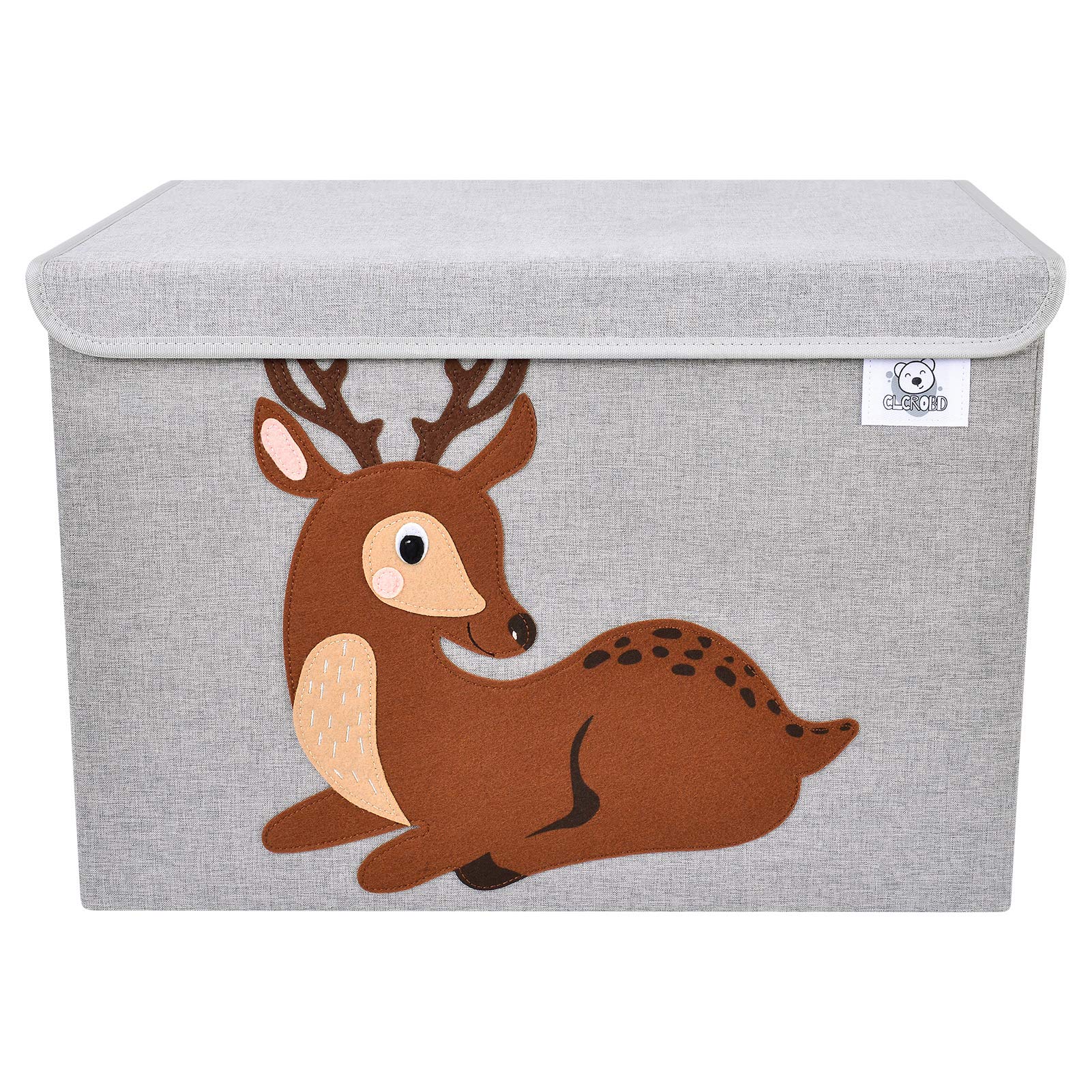 CLCROBD deer large toy chest open showing spacious storage