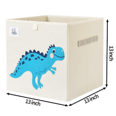 CLCROBD Dino T-Rex cube bin open lid for quick toy access.