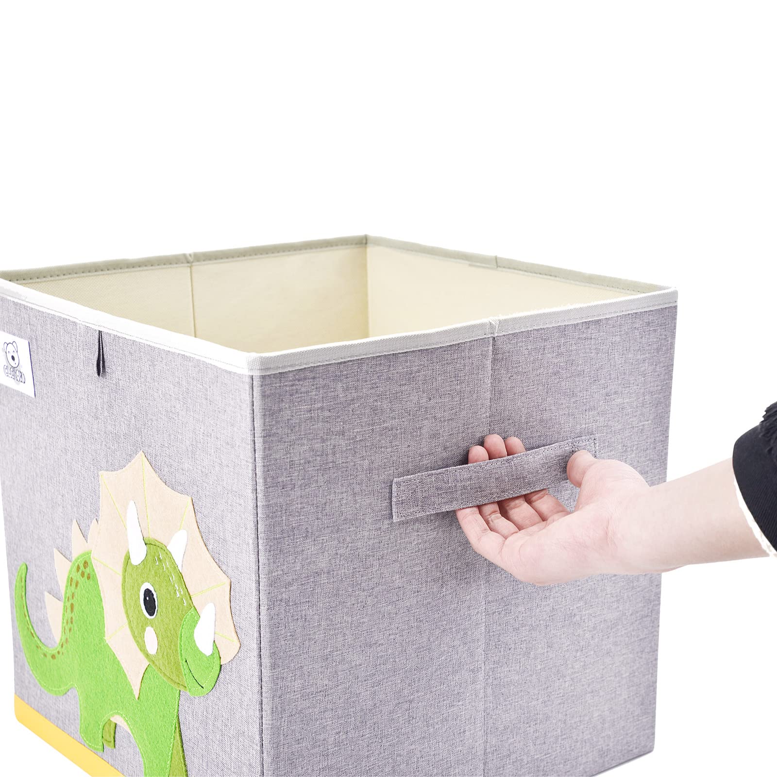 CLCROBD dog cube bin easy-clean shows wipe-clean fabric for busy families.