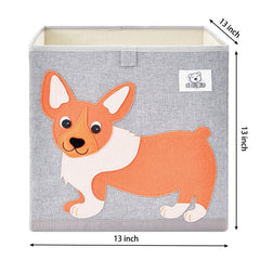 CLCROBD dog cube bin side view shows sturdy handles for easy transport.