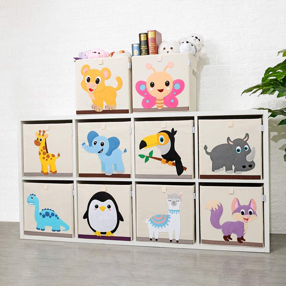 CLCROBD 13-inch cube bin stores toys, books, and crafts neatly