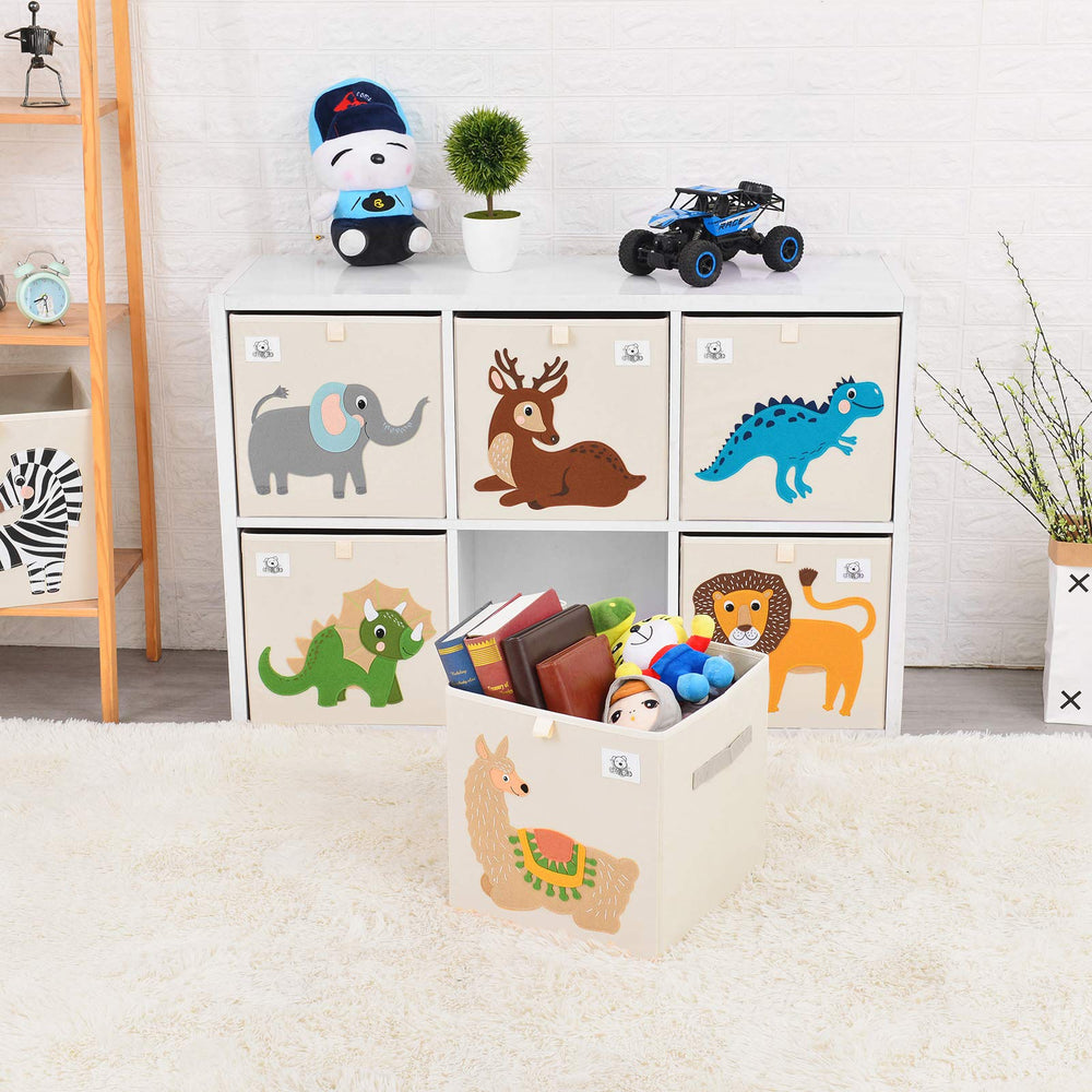 CLCROBD zebra cube bin helps organize books and puzzles, reducing clutter.