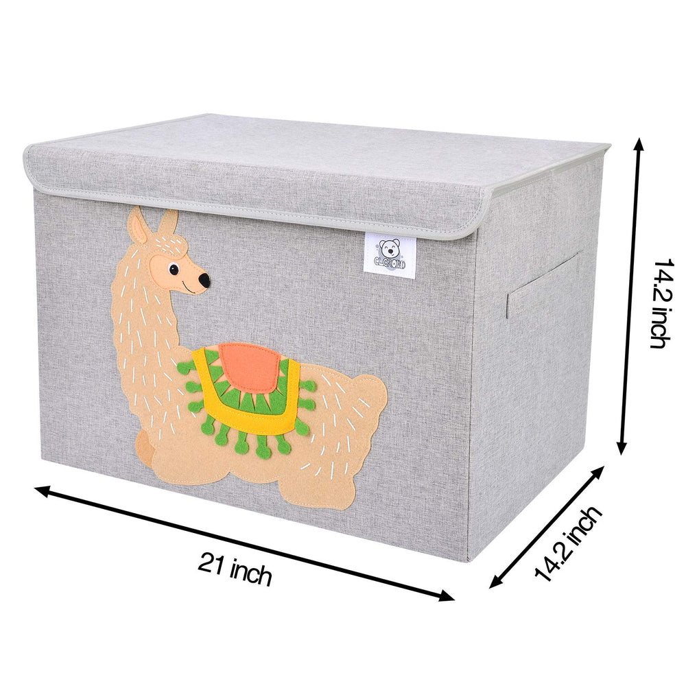 CLCROBD foldable toy bin with collapsible bottom saves space when stored.