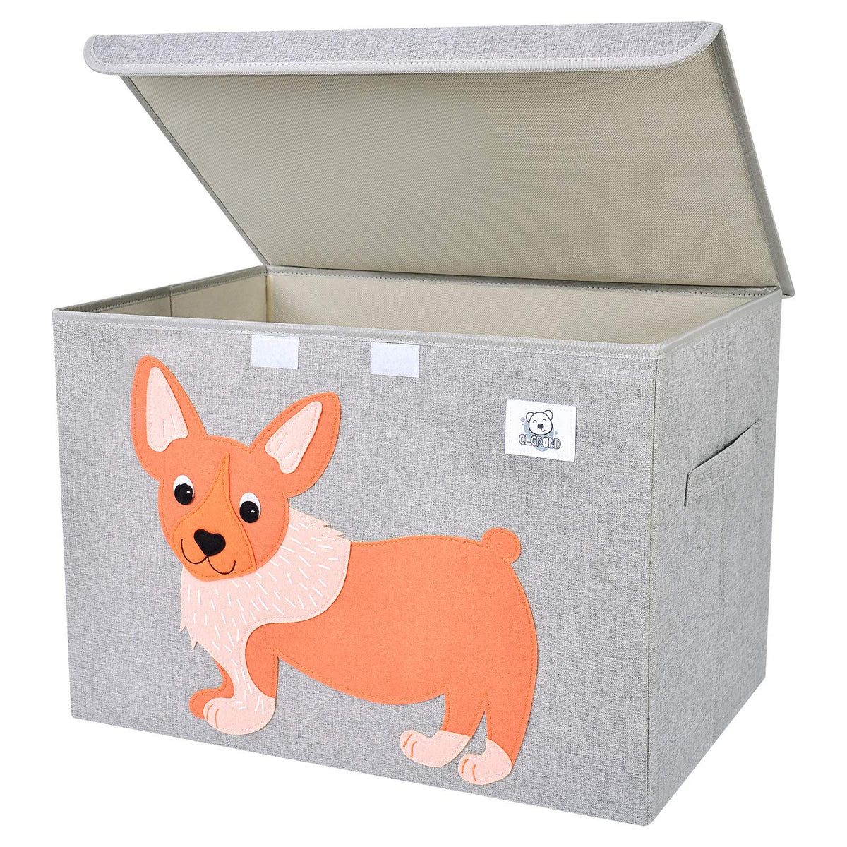 CLCROBD foldable toy chest with dog design keeps playroom organized and inviting