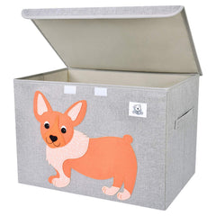 CLCROBD foldable toy chest with dog design keeps playroom organized and inviting