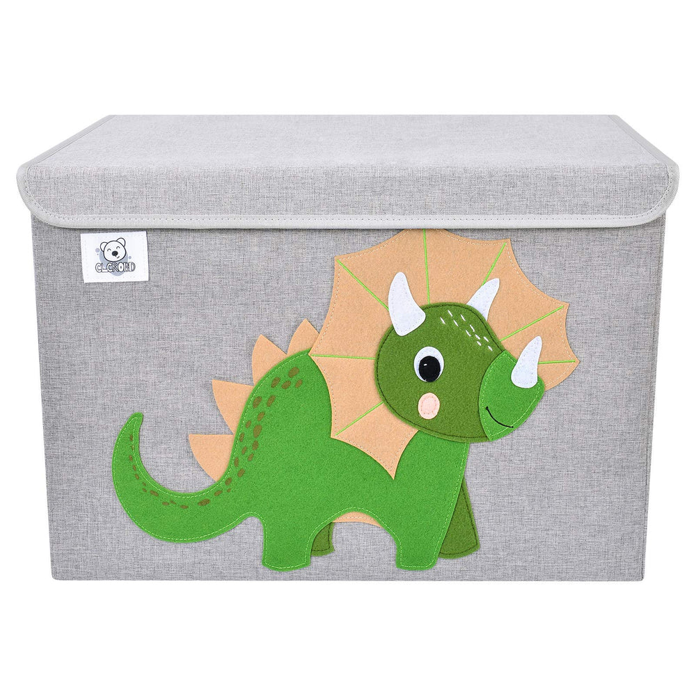 CLCROBD foldable toy chest front view shows space-saving design
