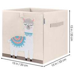 CLCROBD llama cube bin side view sturdy storage for daily playtime