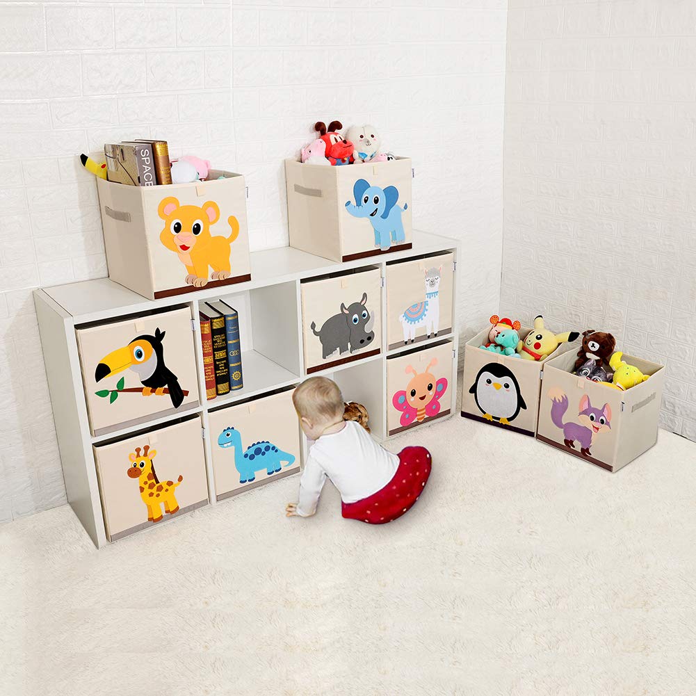 CLCROBD llama toy storage in playroom easy-clean fabric for quick tidying