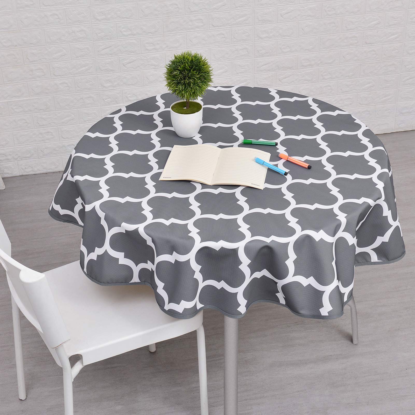 CLCROBD Round Splat Mat placed under a high chair for spill protection.