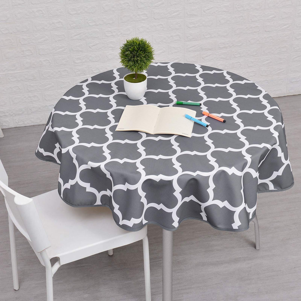 CLCROBD Round Splat Mat placed under a high chair for spill protection.
