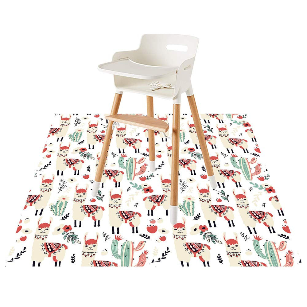 CLCROBD Splat Mat under high chair keeps floors protected during meals and messy moments.