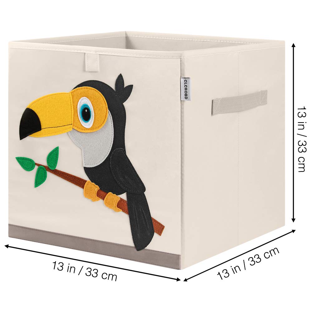 CLCROBD Toucan cube bin front view showing playful animal design.