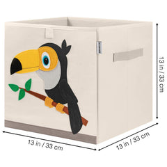 CLCROBD Toucan cube bin front view showing playful animal design.