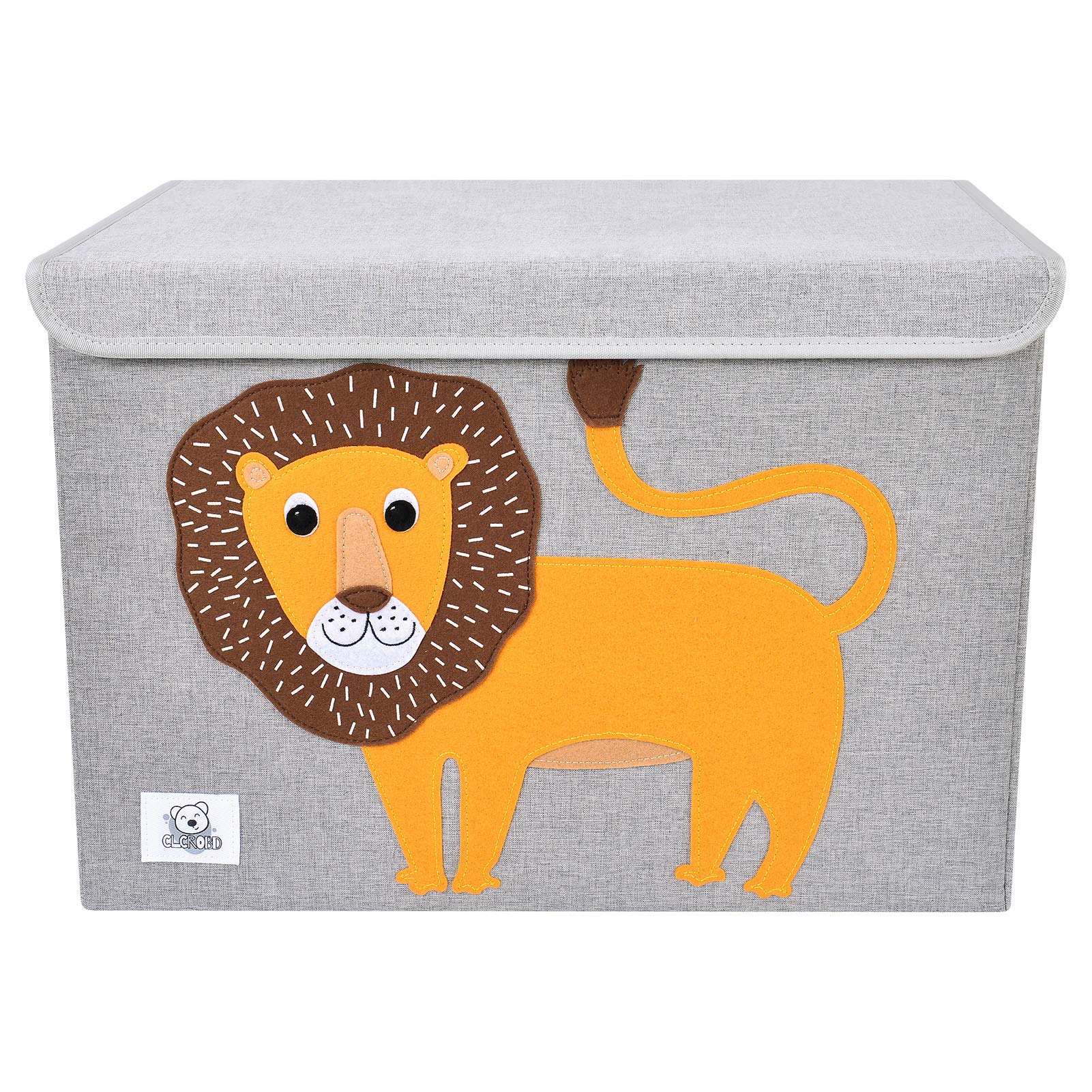 CLCROBD toy chest lid flip-top opens for quick toy access and cleanup.